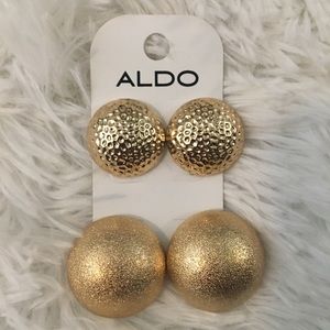 Aldo Big Gold Ball Earring Studs